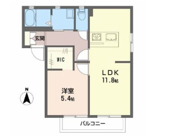 フォンテーヌ東B棟の物件間取画像